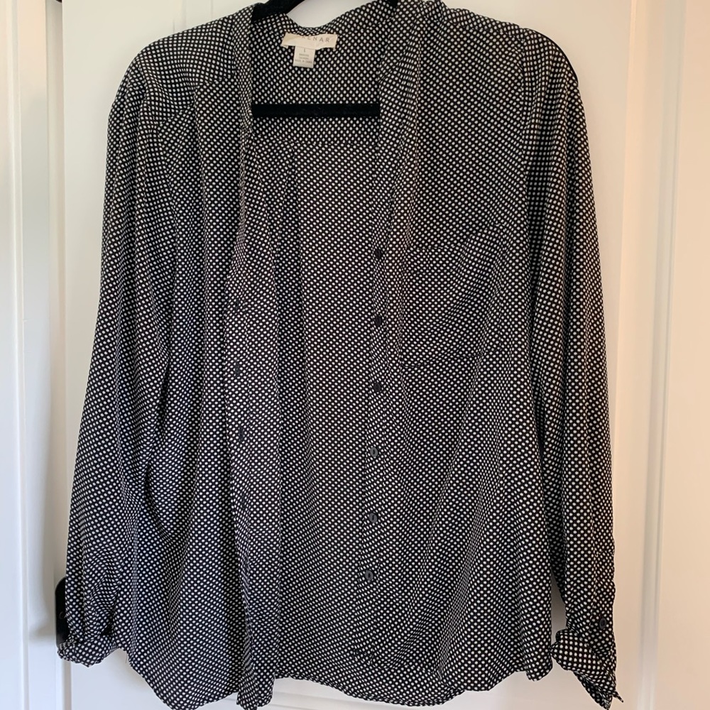 Kenar L Blouse - Black w/ White Stars
